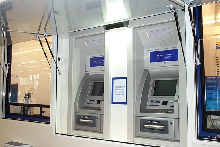 Cash dispensing kiosks