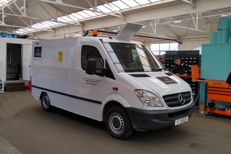 Cash in transit Mercedes van