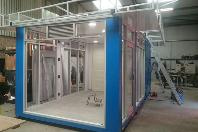 One of our demount kiosks in construction
