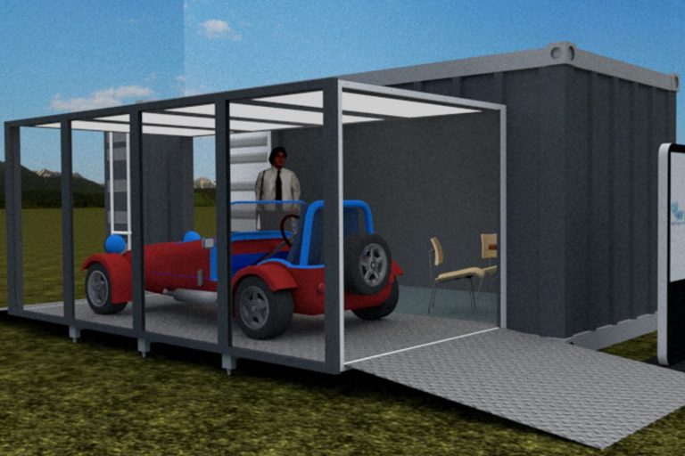 Design for range of shipping containers to be converted for exhibition display