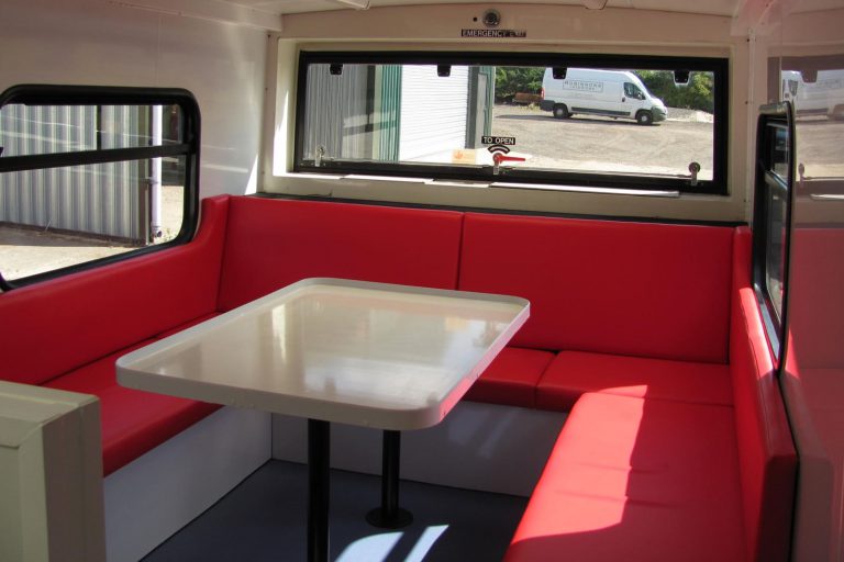 Hospitality vehicle table
