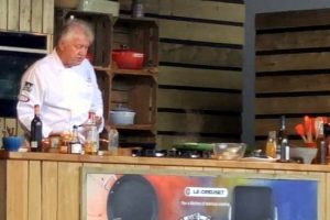 catering trailer cooking demonstration
