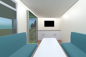 interior of trailer