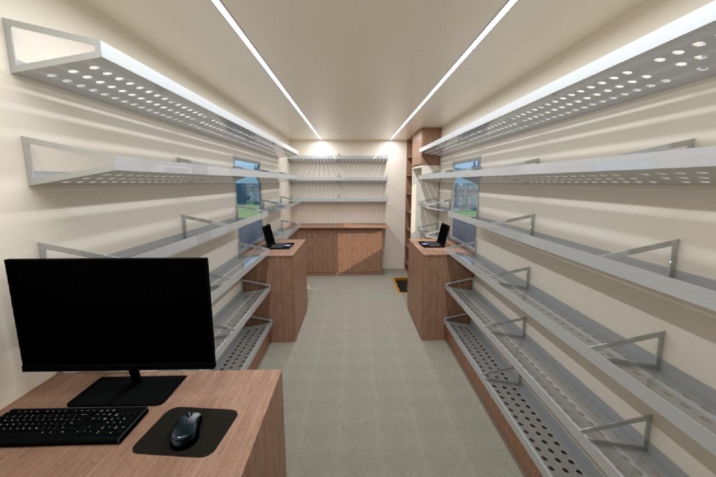 interior of mobile library