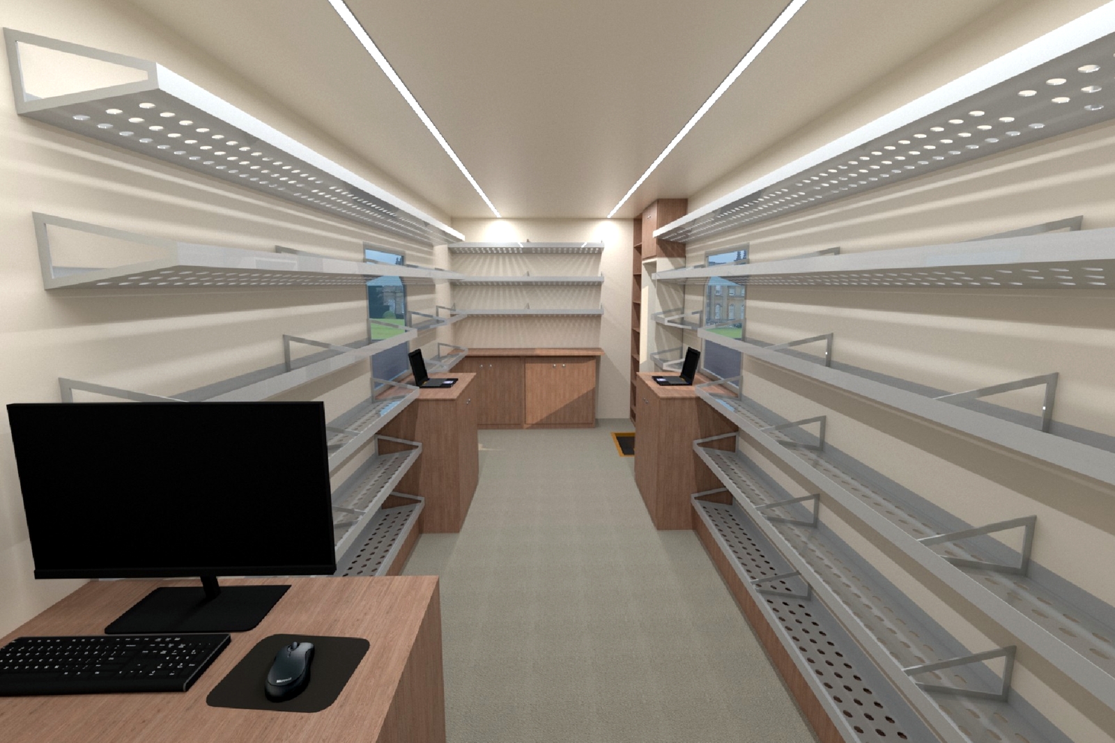 interior of mobile library