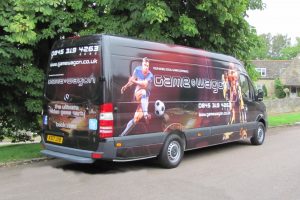 exterior of the gamewgon gaming van from the rear