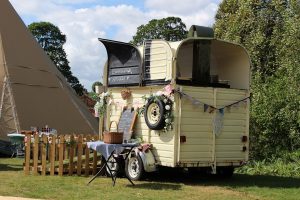 old horse box converted into a catering trailer