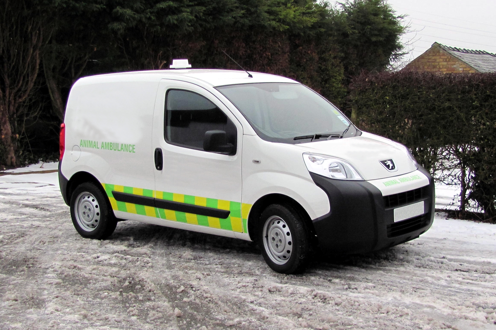 small peugeot van used as an animal ambulance