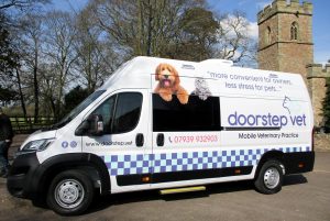 vehicle conversion creating a mobile veterinary surgery