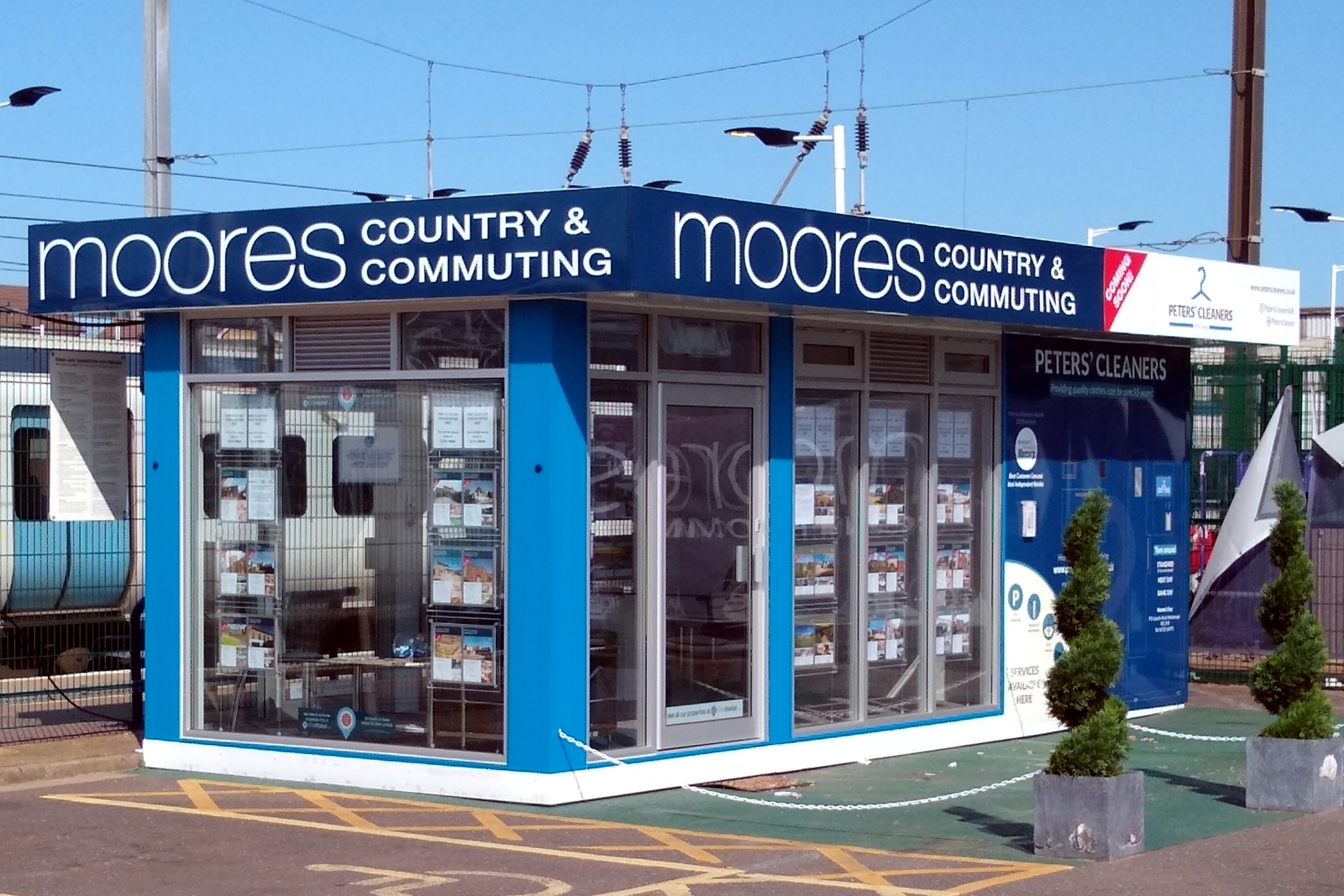 Mobile retail units can be used in station car parks such as this in Peterborough