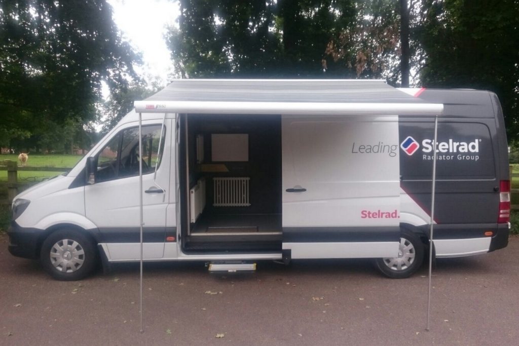 A product display van