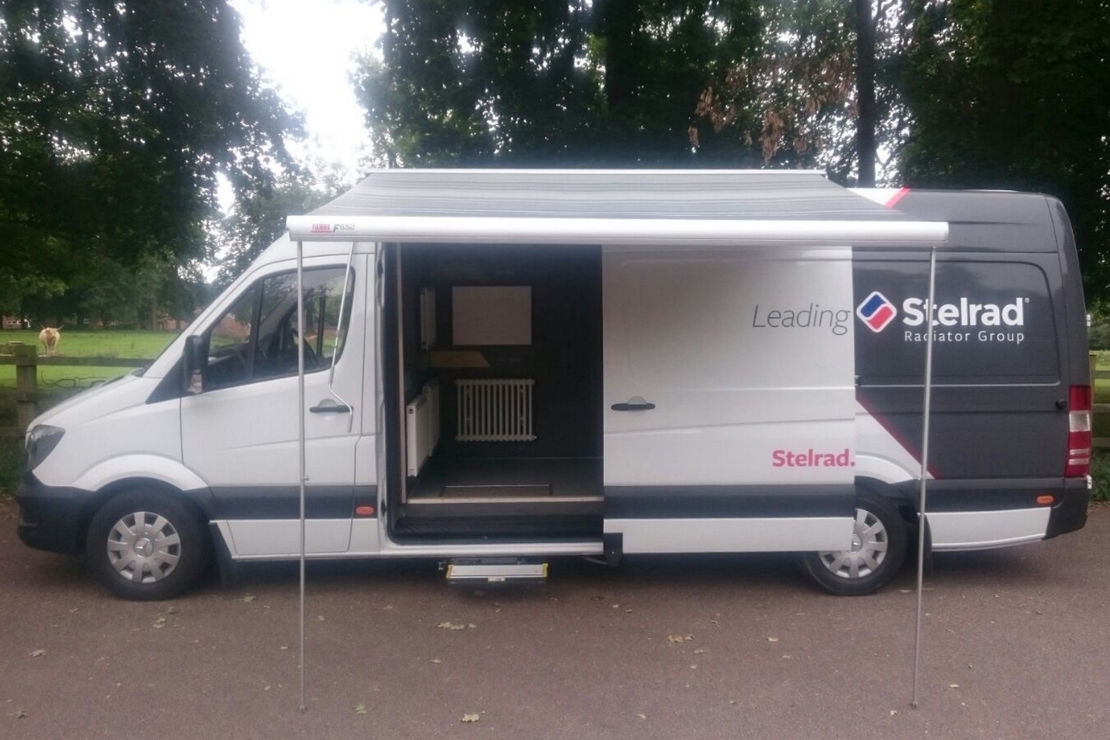 A product display van