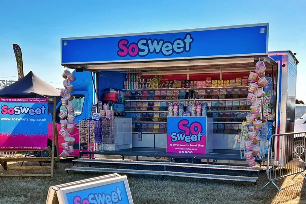 mobile retail van selling sweets