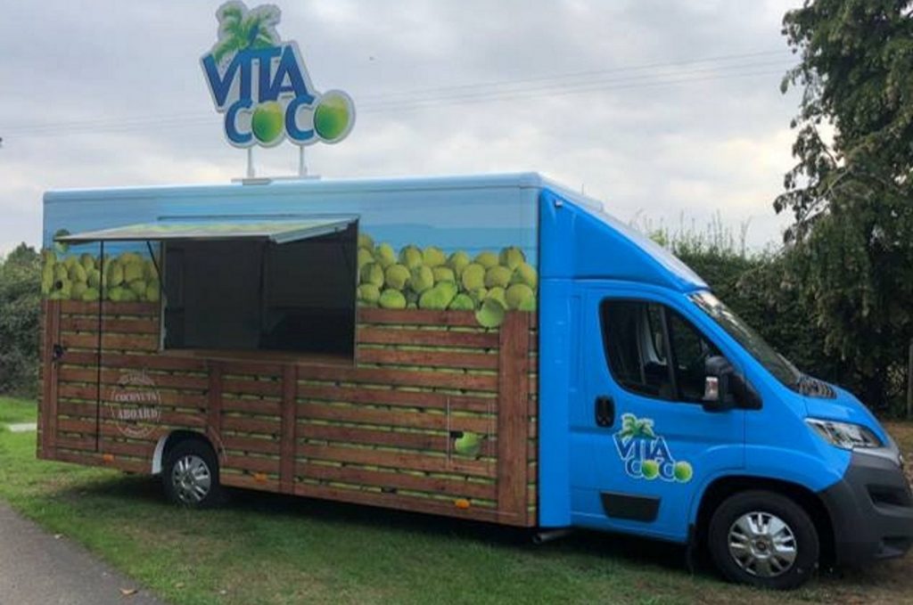 product sampling vehicle based on a chassis cab
