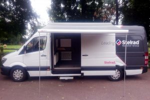 a mobile retail van for radiators