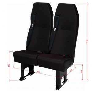 double high back minibus seating