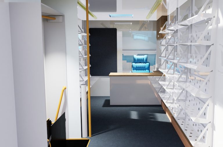 interior of mobile library