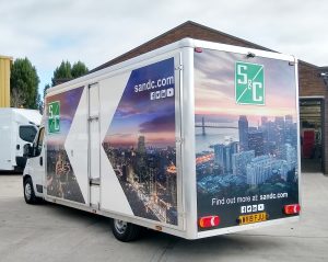 rear end of one of our 3500 kgs roadshow trucks