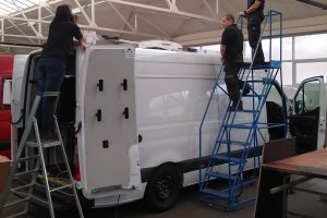 Van conversion taking place as part of our Project management system