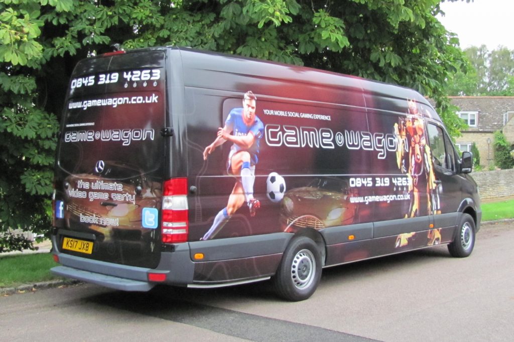 a Mercedes with full vinyl wrapping