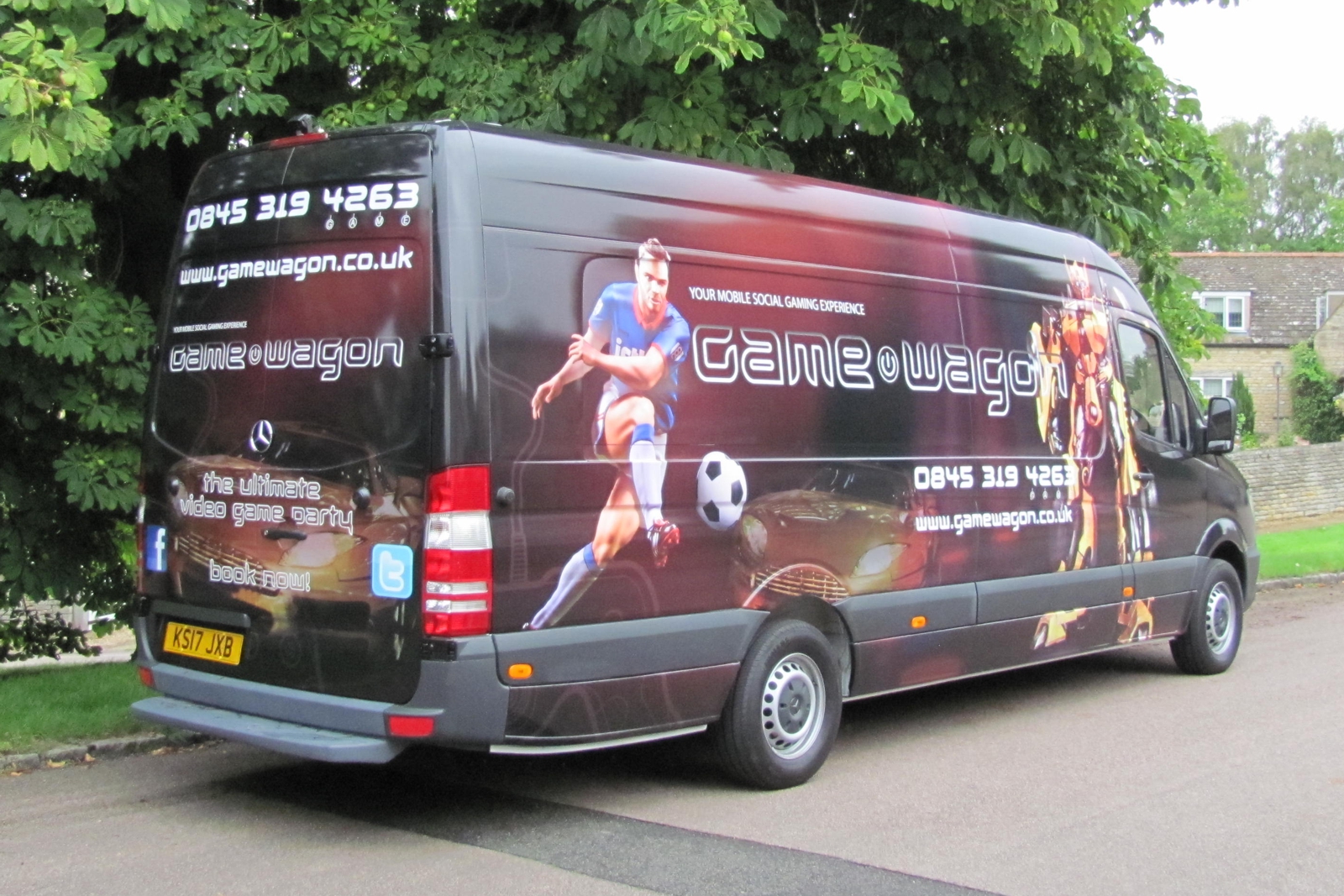 a Mercedes with full vinyl wrapping