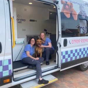 A mobile vet practice vehicle