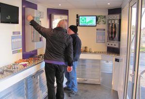 Product demonstration vehicle interior used for an event marketing campaign