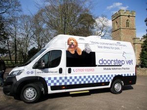 THe Doorstep vet is an independent vets practice in the North East and this photo shows one of their mobile surgeries