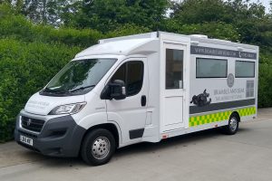A large ANIMEDIX mobile veterinry surgery used by the independent vets practice called Bramble Bear