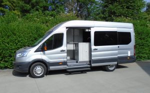 making a mobile business profitable is easy with a mobile office like this shown here. It is a short wheel base van conversion with windows and an office interior.