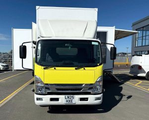 front of vehicle showing cab
